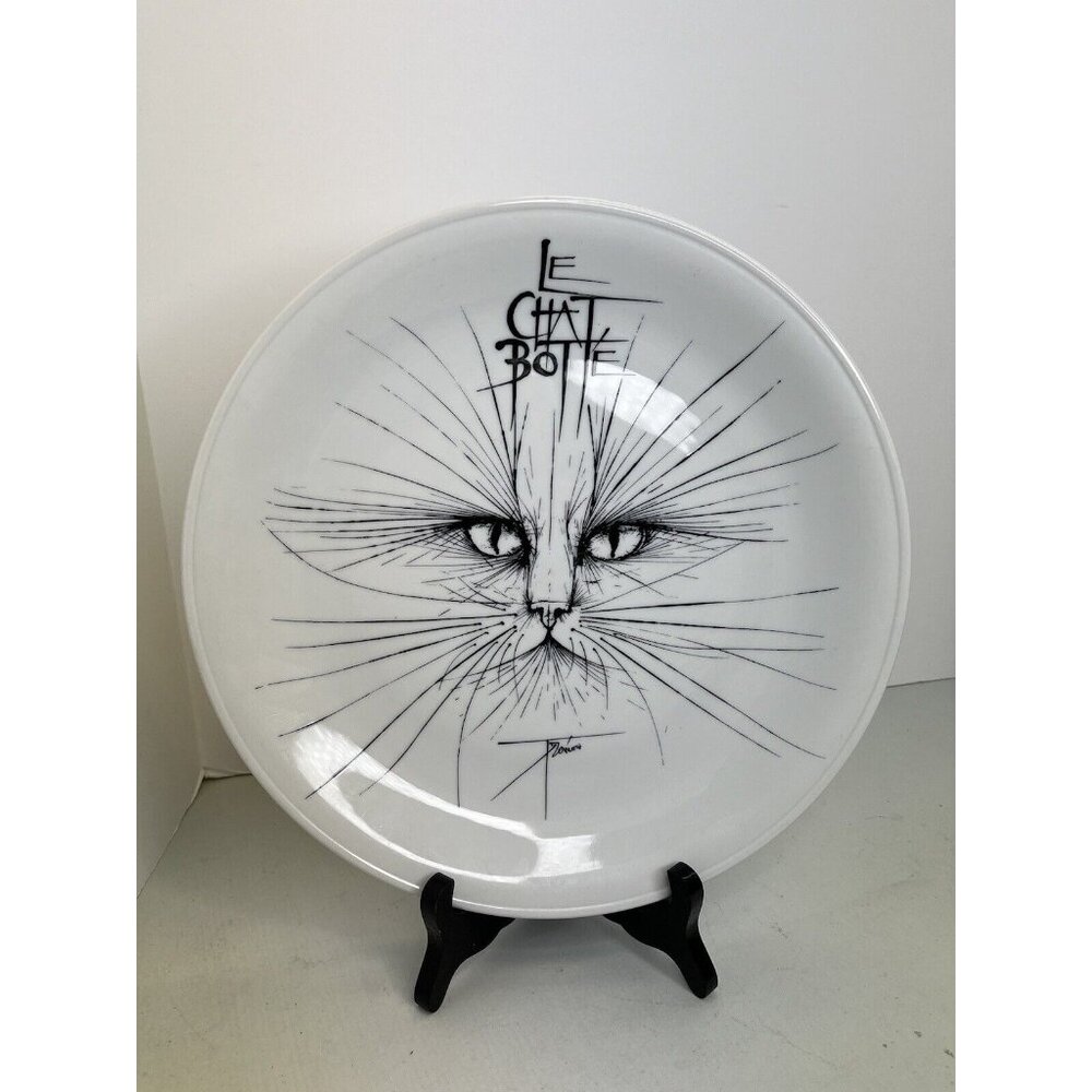 BAUSCHER WEIDEN BAVARIA BERNDORF LUZERN 'LE CHAT BOTTE' 11" COLLECTIBLE PLATE
